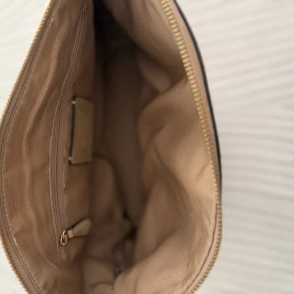 Coach Kacey Satchel Cream and Brown Leather Tote - Picture 5 of 6